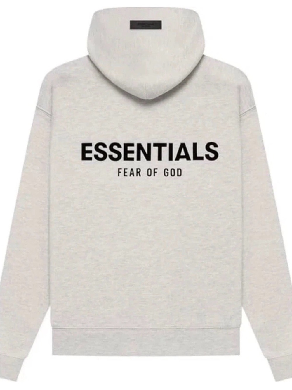 Fear of God ESSENTIALS Light oatmeal Logo Back Hoodie